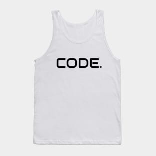 Coder's Motto - Code(Full stop). Tank Top